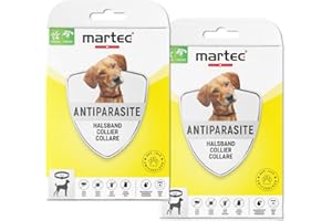 martec PET CARE 2X Hundehalsband gegen Zecken Flöhe und Milben Schutz vor Parasiten
