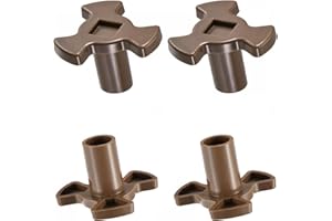 LacyMC 4 stück Universal Mitnehmer Drehkreuz für Mikrowellen mit Y-Telleraufnahme,mikrowellenherd Plattenspieler rollenführung unterstützung koppler Fach Welle(17mm)