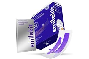 SmileKit® Instant Teeth Whitening Strips | Teeth Whitening Kit | Teeth Strip | Teeth Whiteners | Powder Alternative | UK Supplier | Pack of 28 Strips, 14 Treatments