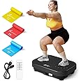 Vibration Plate Exercise Machine for Lymphatic Drainage Weight Loss,SoftGym Power Vibration Plate 300-400 Lbs Capacity Full Whole Body Workout Vibration Platform,Waver Vibration Plate for Home Fitness