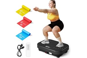 Vibration Plate Exercise Machine for Lymphatic Drainage Weight Loss,SoftGym Power Vibration Plate 300-400 Lbs Capacity Full Whole Body Workout Vibration Platform,Waver Vibration Plate for Home Fitness