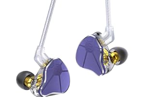 keephifi CCZ BC04 HiFi IEM In Ear Monitors, Auriculares intrauditivos con 1BA y 1DD, Auriculares con Cable para Juegos livianos, Cable extraíble 5N OFC para Cantantes, Pines 2PIN-Z