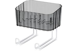 LELE LIFE Wandhalterung, Kopfband-Halter, Haar-Zubehör-Organizer, selbstklebender Haargummi-Halter mit transparentem Acryl-Caddy für Schleifen, Krawatten, Clips, Nadeln, Klauenclip, transparent grau