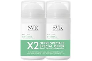 SVR Spirial - Desodorante antitranspirante, 48 h, de bola, lote de 2 unidades, 50 ml