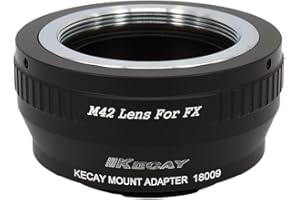 KECAY Anillo Adaptador para Adaptar Lentes de M42 Tornillo de 42mm Mount a Cámaras Fujifilm FX-Monte Fuji FX X-Pro1 X-E1 X-E2 X-A1 X-M1 X-T1 X-T10 - Adaptador Lentes M42 para Sony Fujifilm FX M42-FX