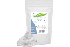 ETC COSMETIC`S Potassium Aluminum Sulfate 99%+ Extra Pure Crystals – 100 gr - Cosmetic & Personal Care Use, Water Purification, Textile & Fabric Mordant