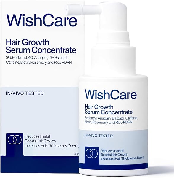 WishCare Hair Growth Serum For Scalp | 94% Saw New Hair Growth | Redensyl & Rosemary Oil | 100% Saw Hairfall Reduction | In-Vivo Tested | For Men & Women | 30ml