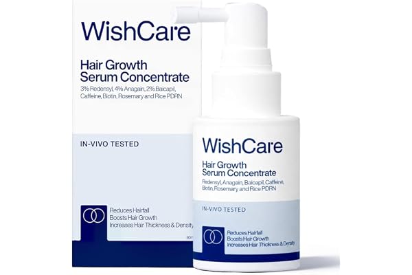 WishCare Hair Growth Serum For Scalp | 94% Saw New Hair Growth | Redensyl & Rosemary Oil | 100% Saw Hairfall Reduction | In-V