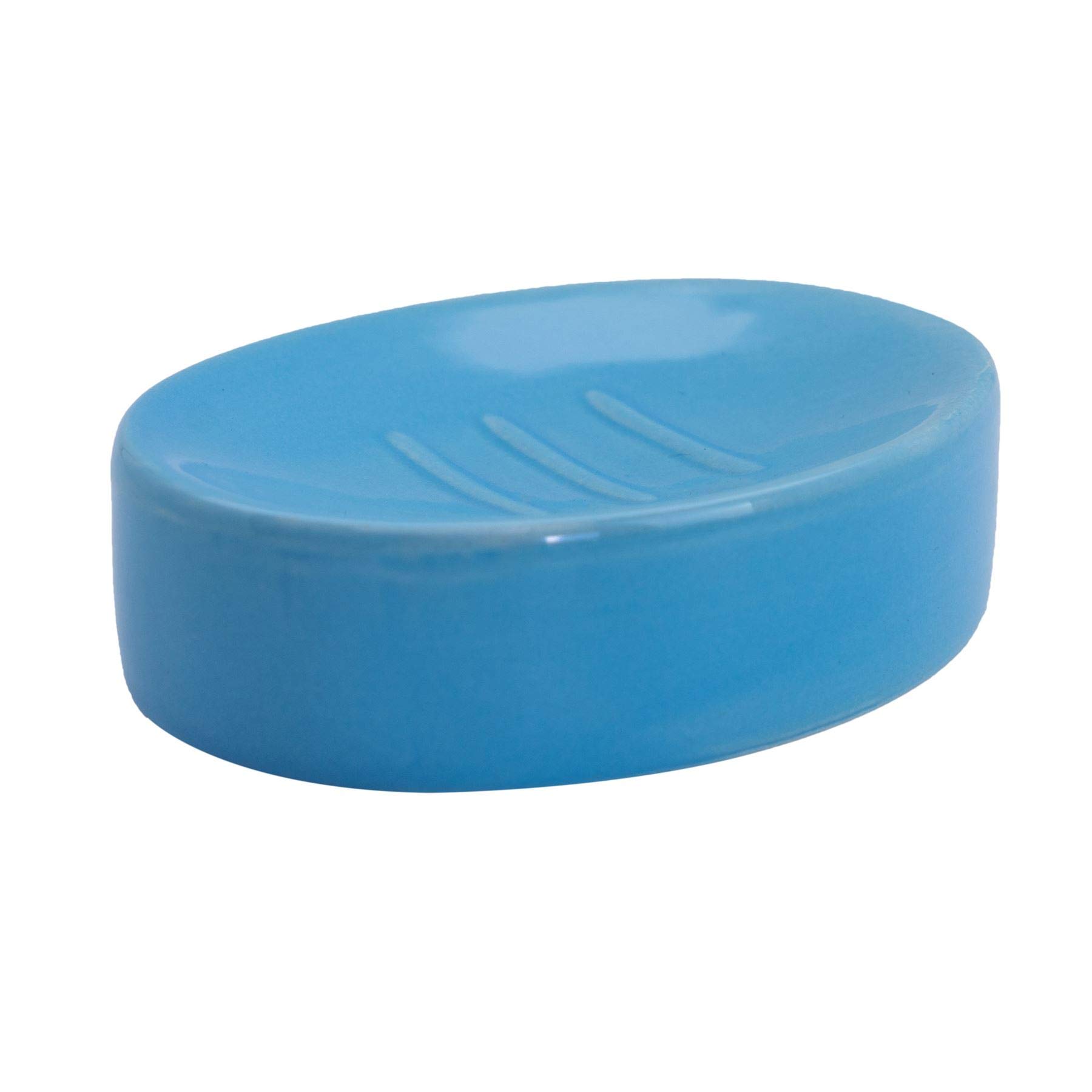 Port-Housewares-3-pices-en-cramique-Salle-de-Bains-Accessory-Set-Distributeur-de-SavonPlatTumbler-Bleu