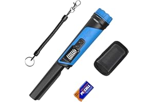 DR.ÖTEK Pinpointer Detector de Metales de Mano, IP68 Totalmente Impermeable Pinpointer de Mano con Pantalla LCD Novedosa Función de Cancelación de Interferencias, Alta Sensibilidad, Azul