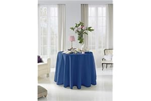 Acomoda Textil - Falda para Mesa Camilla Terciopelo, Redonda - Rectangular, Suave y Cálida de Invierno. (Redonda 90 cm, Azul Klein)