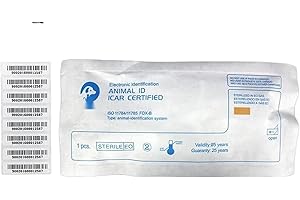 TAEING Pet Mikrochips, 134,2 kHz Mikrochip für Haustiere, Mikrochip Kit für Hunde und Katzen für Haustiere für die tierärztliche Verwaltung (1.4x8mm, stück, 10)