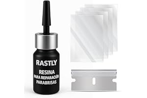 RASTLY Kit Reparador de Cristales para Coche - Solución Profesional para Reparar Arañazos, Lunas Rotas y Vidrio de Automóvil, Cristal Líquido y Cracked Magic Glass Repair Kit