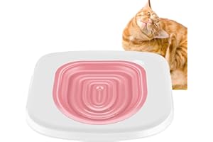 AMESOR Kit Toilette Per Gatti - Kit Di Addestramento Per Toilette Per Gatti - Sedile Per L'addestramento Del Water Per Gatti - Toilette Per Gatti Kit Sedile WC - Riutilizzabile Per Toilette Per Gatti