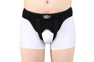 通用 Tenbon Ceinture herniaire pour homme et femme Ceinture herniaire réglable flexible Soutien herniaire Soulagement de la douleur avec 2 coussinets de compression amovibles Hernie gauche et (XL, Black)