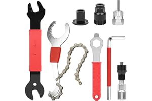 HUTHUHNHN Kit de herramientas para bicicleta, incluye herramienta de extracción de manivela de bicicleta, herramienta 3 en 1, herramienta de extracción de cassette de bicicleta, herramienta de