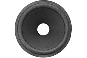 SOURCING MAP uxcell Cono de Altavoz de Papel de 5", Conos de Tambor e Papel de Subwoofer de 1" de Diámetro de Bobina de Voz con Espuma Envolvente Negra 2 uds
