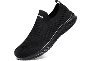 YisiNP Baskets en maille pour homme et femme - Chaussures de sport à enfiler - Sans lacets - Chaussures de fitness