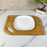 Oval Kare Servis Tabağı, Polikarbon, Tatlı Sunum Tabağı, 18cm