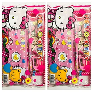 Paaroots Pack of 2 Kitty , Unicorn , LOL , Princess Birthday Party Present Return Gifts-Pack of 6 Mix Stationery Kit Set for Kids Girls- Cute Pink Pouch Kanjak Gift