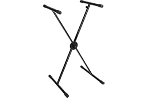 Music Store KB-6, Höhenverstellbarer Keyboardständer, Stahl, Schwarz, 2.95 kg