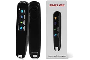 CONBLOM Scan Reader Pen, 112 Language Translator Device, Smart Digital Reading Pen for Dyslexia, Elderly, Kids, Students, Supports Voice, Scan, Text to Speech Reading Pen (Black)