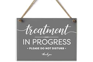 REILLY ORIGINALS 5x7 Inch Treatment In Progress Please Do Not Disturb ~ Exclusive Value Series with Elegant Designer Graphics ~ Ready to Hang (Gray)