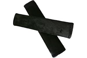 Hoclauho Car Seat Belt Pad, Protective Pad for Seat Belts, Universal Shoulder Pads Adults and Children, Comfortable Belt Padding for Car, Backpack, Camera (A-Moon Black, 25 x 6)