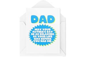 TONGUE IN PEACH Funny Father's Day Cards - May Your Day Be As Relaxing As Your Life Before Me - Dad Card - Funny Dad Cards - Dad Jokes - CBH1686
