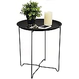 Multistore 2002 Beistelltisch 41x48cm mit Rand Couchtisch Wohnzimmertisch Kaffeetisch - Schwarz