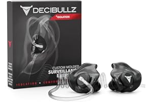 Decibullz - Custom Molded Security Radio Adapters, Thermo-Fit Earpieces Designed for Clear Acoustic Tube Radios