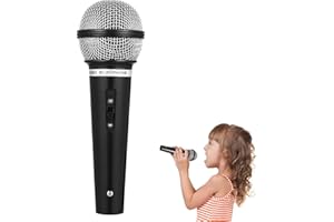 CERICAI Kids Performance Microphone - Pretend Play Microphones, Fake Microphone Prop Toy, Singing Role Playing Tool for Roleplay(Black)