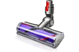 EVARY Electric Brush Compatible with Dyson V7, V8, V10, V11, V15 Vacuum Cleaner Attachment, Part Direct Drive Cleaner Head Turbine Floor Nozzle for Turbo Brush with Quick Release for Hard Floors