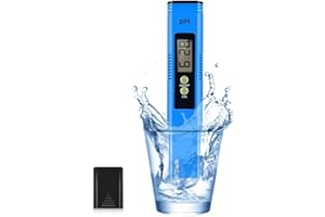 PHUEUT Digital pH Meter, 0.01 pH High Precision PH Tester, Water Quality Testing Pen Type for Hydroponics, Drinking Water, Swimming Pools, Aquariums