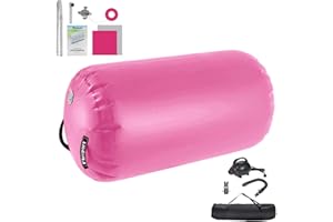 FBSPORT Air Roller AirSpot Tappetino da Ginnastica Gonfiabile Air Tumbling Track Ginnastica Artistica Air Roll Air Barrel Tumbling Mat Allenamento da Ginnastica con Pompa per Yoga/Taekwondo/Ginnastica