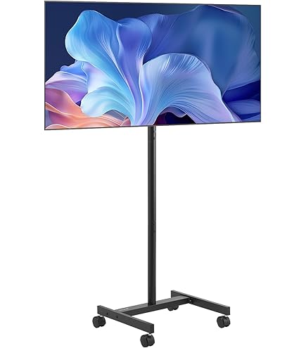 Tv Oled COSTWAY Support Universel Pivotant Pour TV 21'' à 47'' LCD LED Plasma, Hauteur Réglable, Trépied Pliable, Pied TV Antidérapant En Métal, Charge Max 35kg, Pour Chambre, Salon, Bureau Tv Sur