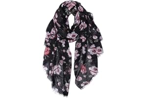 DAMILY Écharpe Légère Pour Femme Mode Motif Floral Wrap Châle Confortable Étole de Foulard