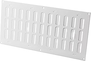 LIRAST 400x200mm Bianca Regolabile Griglia di Ventilazione in Metallo - Griglie D'Aerazione