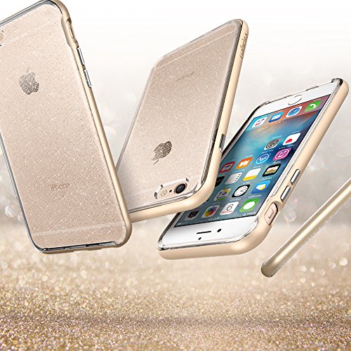 iPhone 6S Case, SpigenÂ® iPhone 6 Case Cover [Neo Hybrid EX] with Flexible Inner Bumper and Reinforced Hard Frame for iPhone 6s/6 - Glitter Champagne Gold - 035CS21418