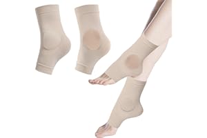 WATLIKEUP Paded Skate Ankle Protectors,Ankle Support for Women Pads,Ice Skating Boots Achilles Tendonitis Support,Achilles Tendon Support,Ankle Support Socks,for Skating,Riding,Ankle Protection,Universal Size