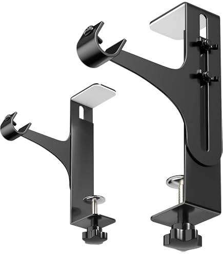 Tringle à Rideaux Réglable 70-209 Cm Diamètre 16mm Noir - Avec Supports Et Embouts