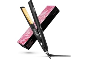 Dekuri Piastra Capelli 2 in 1, Piastra per Capelli in Titanio, Riscaldamento Rapido in 30s, Display LED 120-230℃, Piastre Capelli Professionale Ionic per Donne - Nero