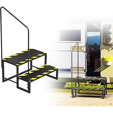 Scala Per Mansarda Camper VECAM In Alluminio - Leggera E Antiscivolo, 130x29 Cm Con Ganci
