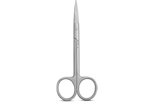 MJW Forbici per unghie professionali in Acciaio Inossidabile Con Mascella Di Taglio Precisa Ed Etremità Dritto Utilizzate Come Forbici per Tagliare Barba, Naso, Orecchie e Forbici Artigianali