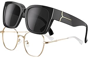 Wrimen überzieh sonnenbrille-Damen und Herren-Polarisiert Sonnenbrille über normale brille-Quadratisch überbrille-Groß Sonnenüberbrille für brillenträger-over glasses sunglasses-mit uv schutz