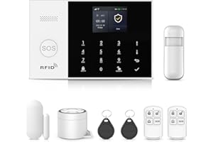 XNH 4G/WiFi Alarma doméstica inalámbrica, 8 Unidades WiFi para el hogar, Sistema de Alarma con aplicación, Sirena de 120 dB, Sensor de Puerta y Ventana, Detector de Movimiento, Control Remoto