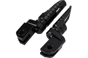 OREILET 2 Stück Motorrad Fußrasten Vorne, Motorrad Fußrasten Vorne, Fußrastenpedal, CNC Fußrasten Vorne, Ersatz Fußrasten für Aprilia RS660 RSV4 Tuono 660 V4 1100(Schwarz)