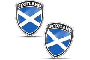 Biomar Labs® 2 x 3D Flexibles Autocollant Badge Stickers Drapeau National Ecosse Écossais Scotland Emblème Voiture Auto Moto F 152
