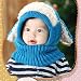 Malloom® 1PC Winter Baby Kids Girls Boys Warm Woolen Coif Hood Scarf Caps Hats (Blue)