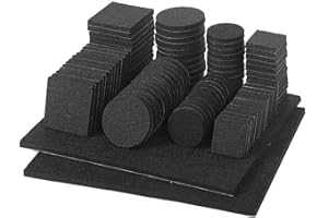 Quesuc 98 Piezas Protector Patas - Fieltro Adhesivo - Fieltro Muebles Se Puede Utilizar Para Muebles, Mesas y Sillas Mejor Protección De Muebles y Suelos, Silencioso y a Prueba De Golpes (Negro)